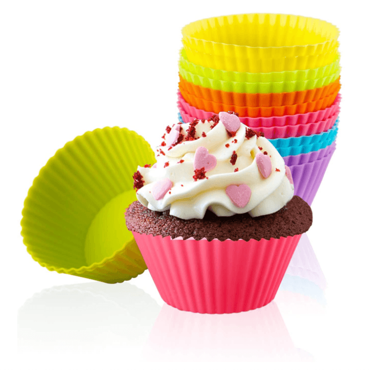 Reusable Colorful Cups Muffin and Cupcake Baking Cup Silicone Cake Mold thumbnail 2