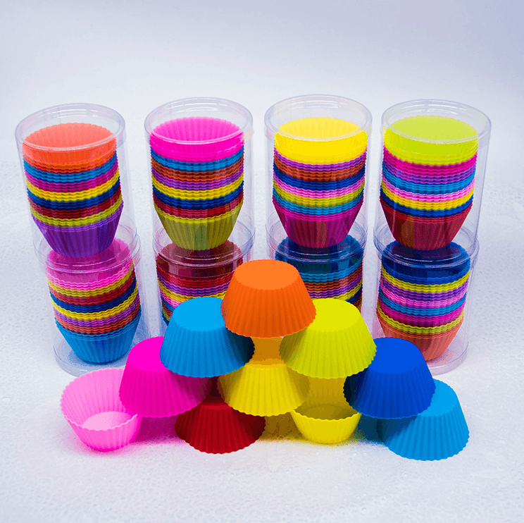 Reusable Colorful Cups Muffin and Cupcake Baking Cup Silicone Cake Mold thumbnail 6