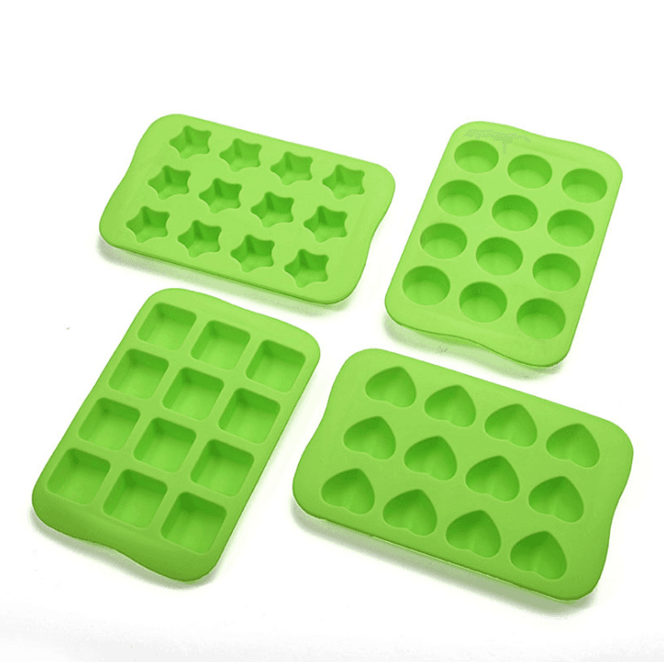 Nonstick Chocolate Gummy Hearts Stars Shells Baking Cake Silicone Candy  Mold Tray 