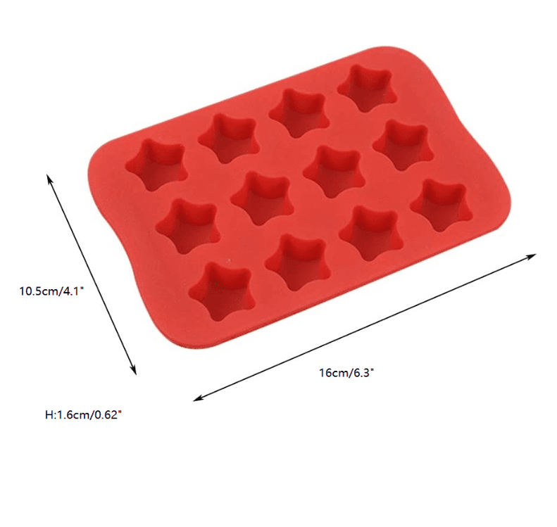 Nonstick Chocolate Gummy Hearts Stars Shells Baking Cake Silicone Candy  Mold Tray  thumbnail 5