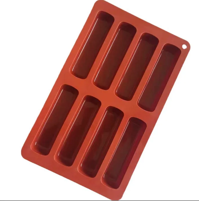 8-Cavity Tiramisu Finger Cookie Mold Food-Grade Silicone Home Use Baking Tool  thumbnail 3