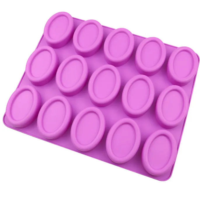 Handmade 15 Cavity Oval Silicone Baking Cake Mould Soap Molds thumbnail 3