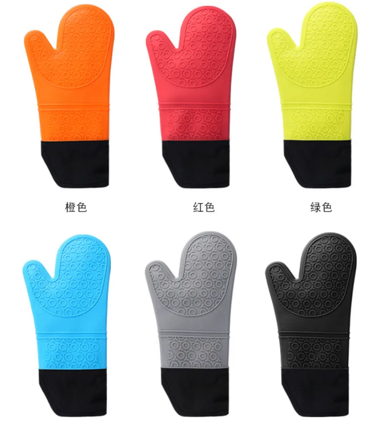 Waterproof Silicone Baking Mitts - Heat Resistant Cooking Gloves thumbnail 2