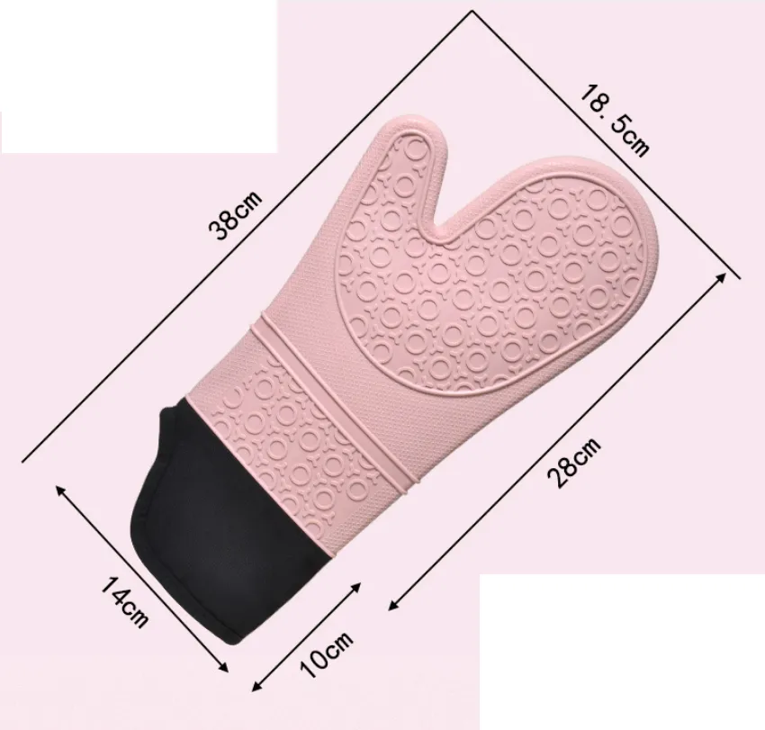 Waterproof Silicone Baking Mitts - Heat Resistant Cooking Gloves thumbnail 5