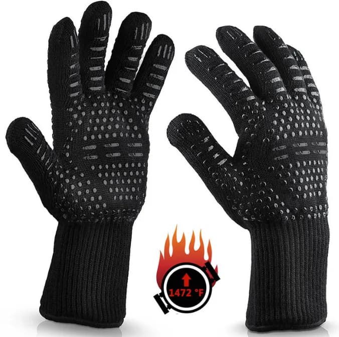Heat Resistant Silicone Oven Mitts  Barbecue Grill BBQ Mitts - Image 1