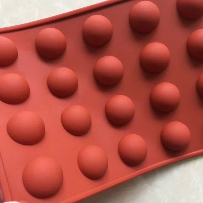 24 Cavities Jelly Mousse Chocolate Molds Semicircle  Silicone Cake Mold thumbnail 2