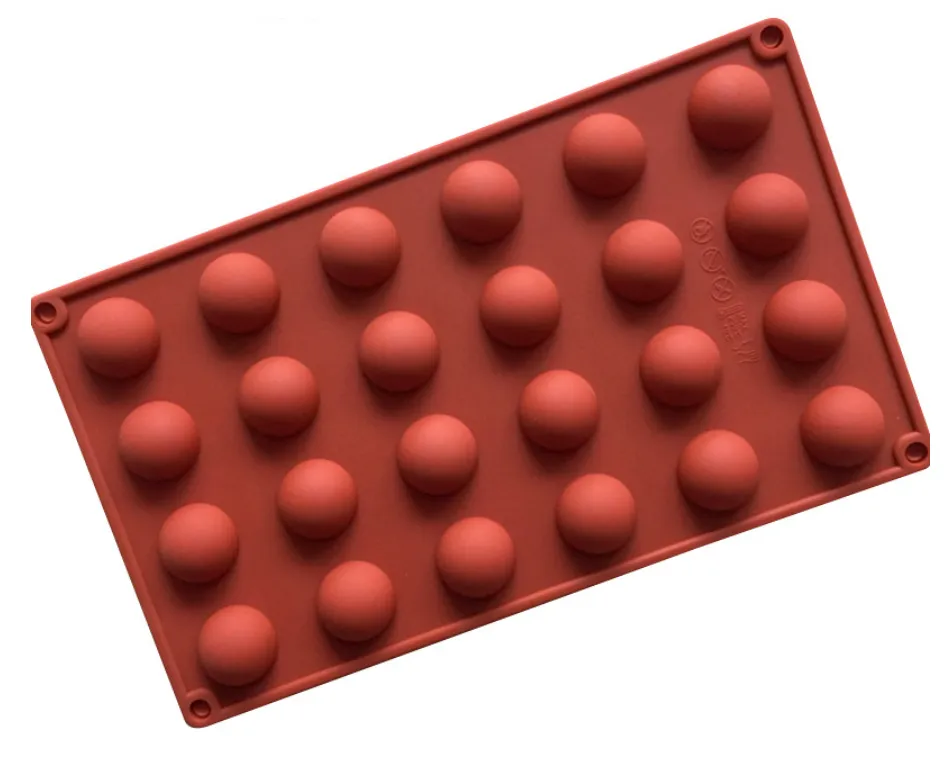 24 Cavities Jelly Mousse Chocolate Molds Semicircle  Silicone Cake Mold thumbnail 4