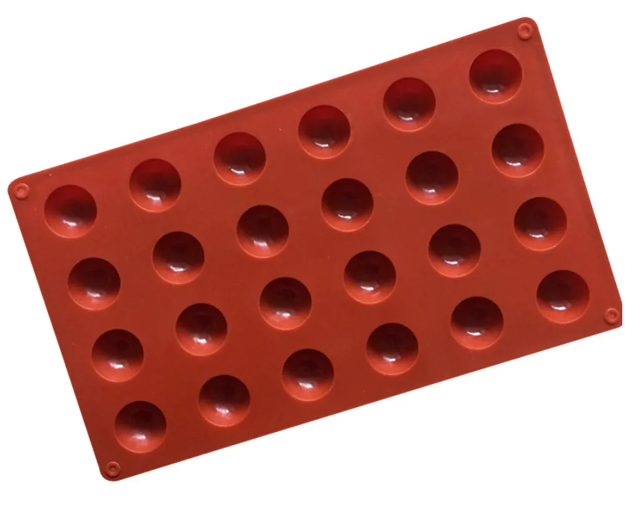 24 Cavities Jelly Mousse Chocolate Molds Semicircle  Silicone Cake Mold thumbnail 5
