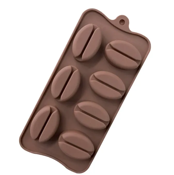 7 Cavity Coffee Bean Silicone Chocolate Mold Plump Lips Baking Cake Decorating Mould  thumbnail 3